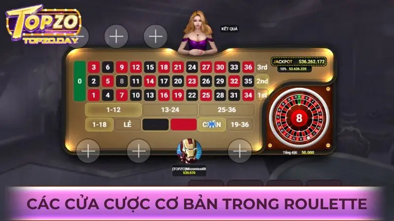 Chi tiết các cửa cược cơ bản của game Roulette