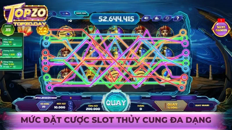 Phân tích mức cược trong game nổ hũ Thủy Cung