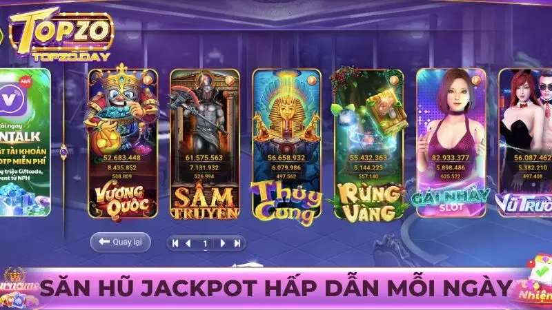 Săn hũ jackpot hấp dẫn mỗi ngày