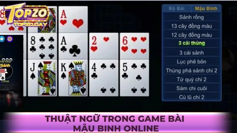 Chi tiết các thuật ngữ trong game bài Mậu Binh online