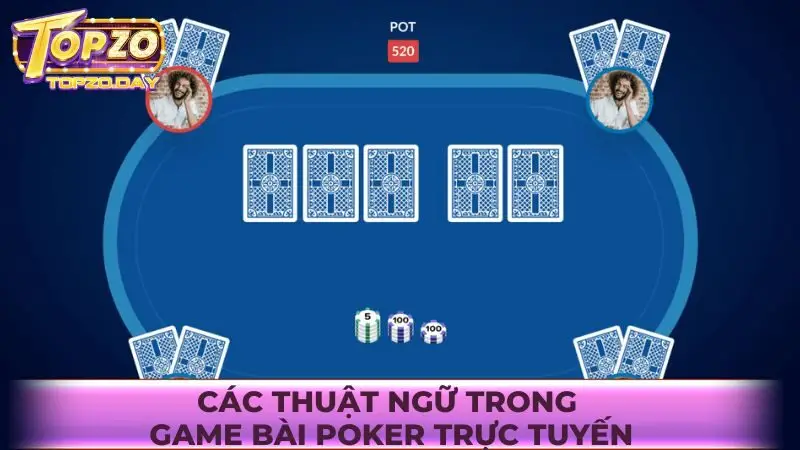 Các thuật ngữ có trong game bài Poker trực tuyến